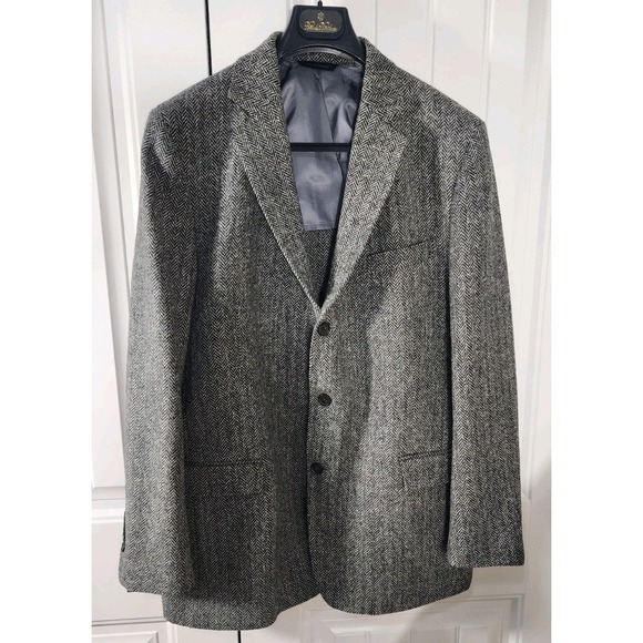 Brooks Brothers 46R Regent Brookstweed Shetland Cheviot Herringbone Sport‎ Coat